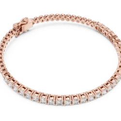 Classic 6.5-Inch Diamond Bracelet with Round Cut Stones
