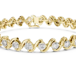 Elegant 7-Inch Bracelet with Round 3.80 mm Diamonds