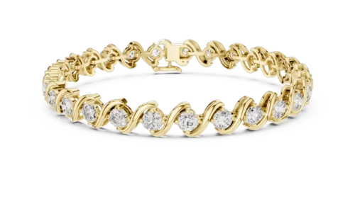 Elegant 7-Inch Bracelet with Round 3.80 mm Diamonds