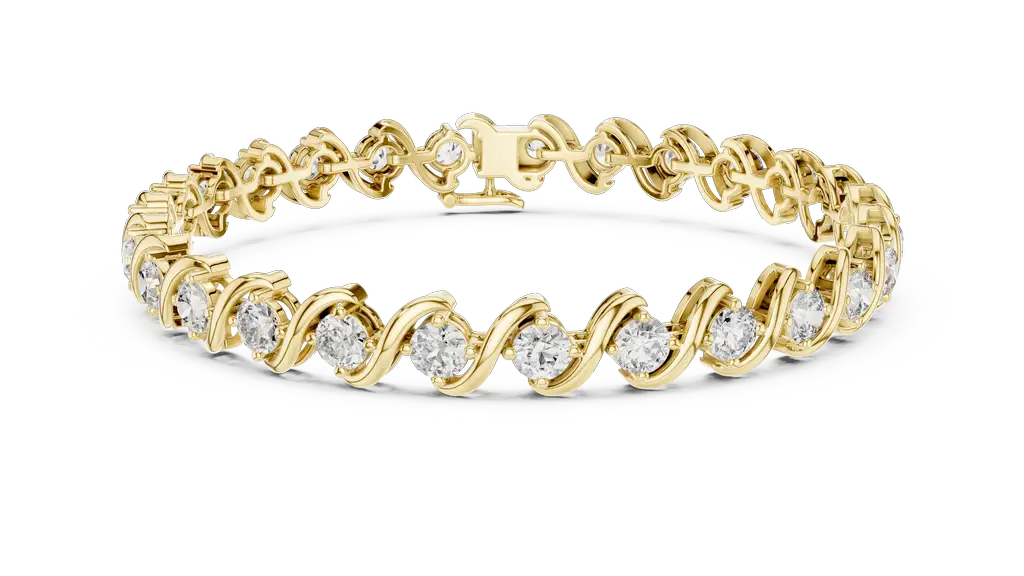 Elegant 7-Inch Bracelet with Round 3.80 mm Diamonds