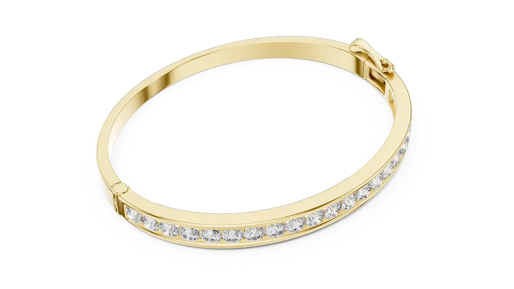 GLBR-0005@Y-#viwe2_result Channel Set Diamond Bracelet with 3.50 mm Rounds