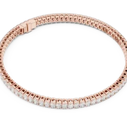 Elegant 7-Inch Bracelet With 79 Oval-Cut Diamonds