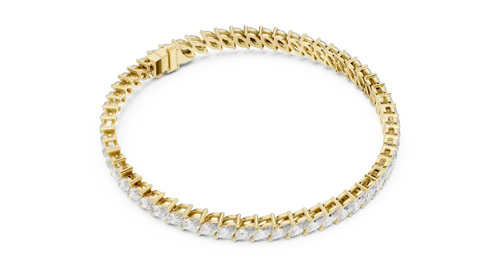 GLBR-0018-01@Y-#viwe2_result Marquise 7-Inch Diamond Bracelet