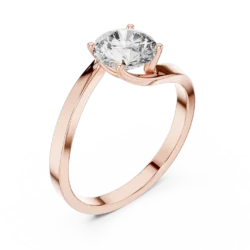Solitaire Diamond Ring With 6.50 mm Stone