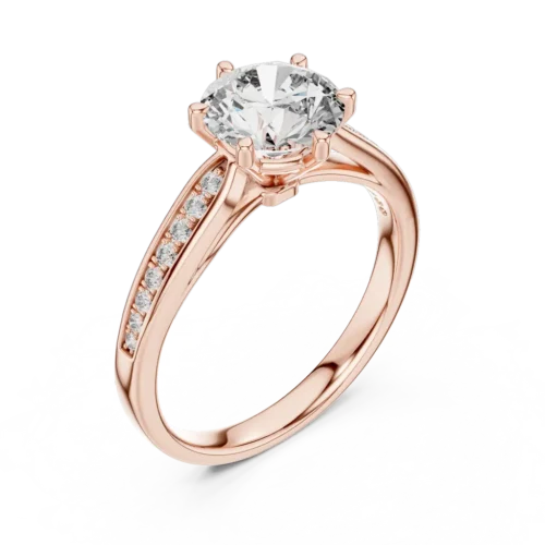 Stunning 6.50 mm Round Solitaire Diamond Ring