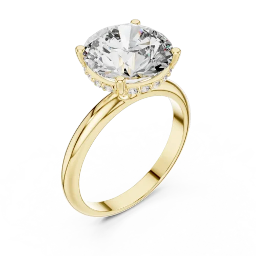 Classic Solitaire Ring with 9.90MM Center Diamond
