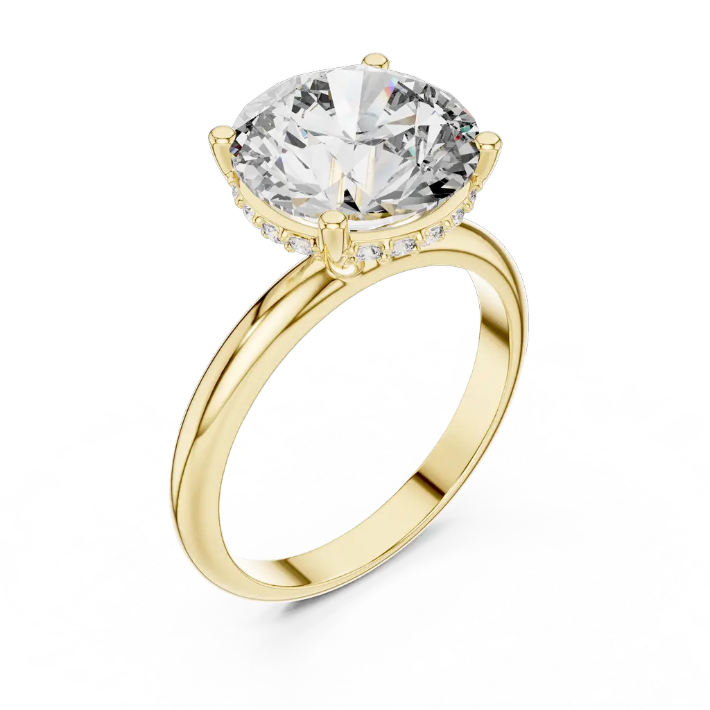 Classic Solitaire Ring with 9.90MM Center Diamond