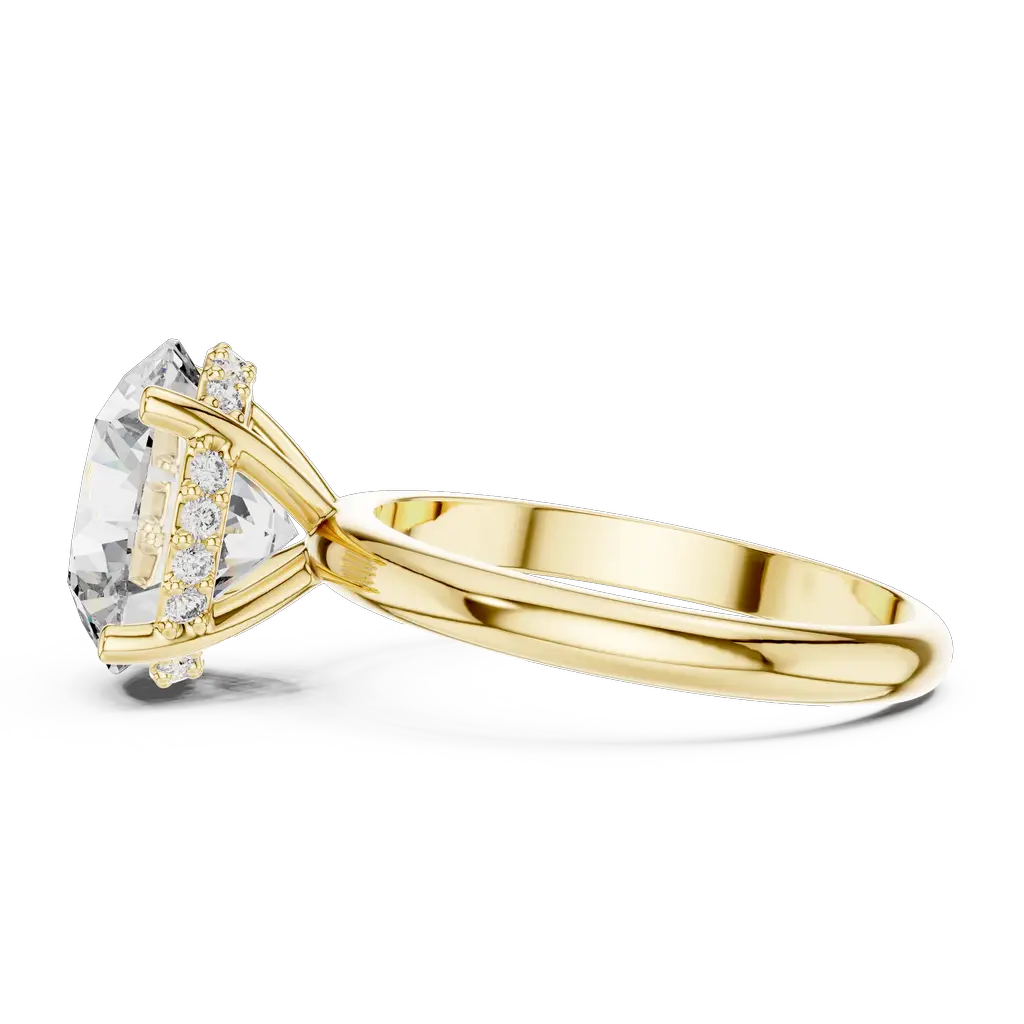 Classic Solitaire Golden Ring with 9.90MM Center Diamond